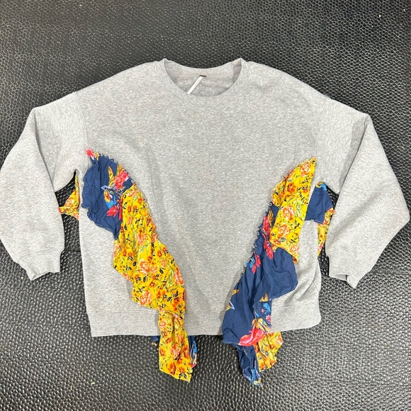 Free People Shes Just Cute Pullover Sweatshirt S - Picture 4 of 6